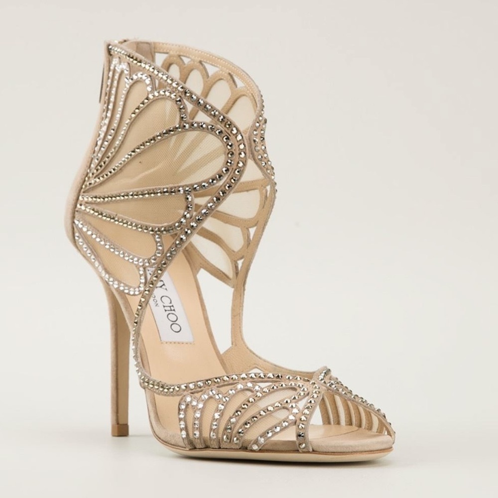 Jimmy Choo Kole Suede Rhinestone heels size 39.5